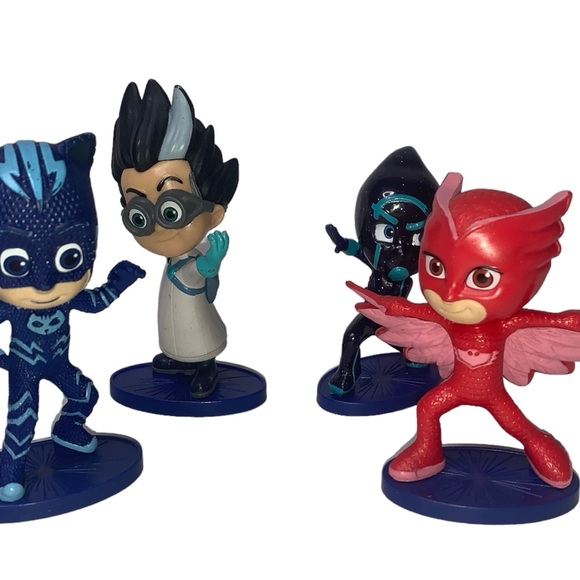 PJ Masks Romeo Catboy Owlette Night Ninja 3 inch Action Figure Cake Topper Lot - Picture 1 of 4